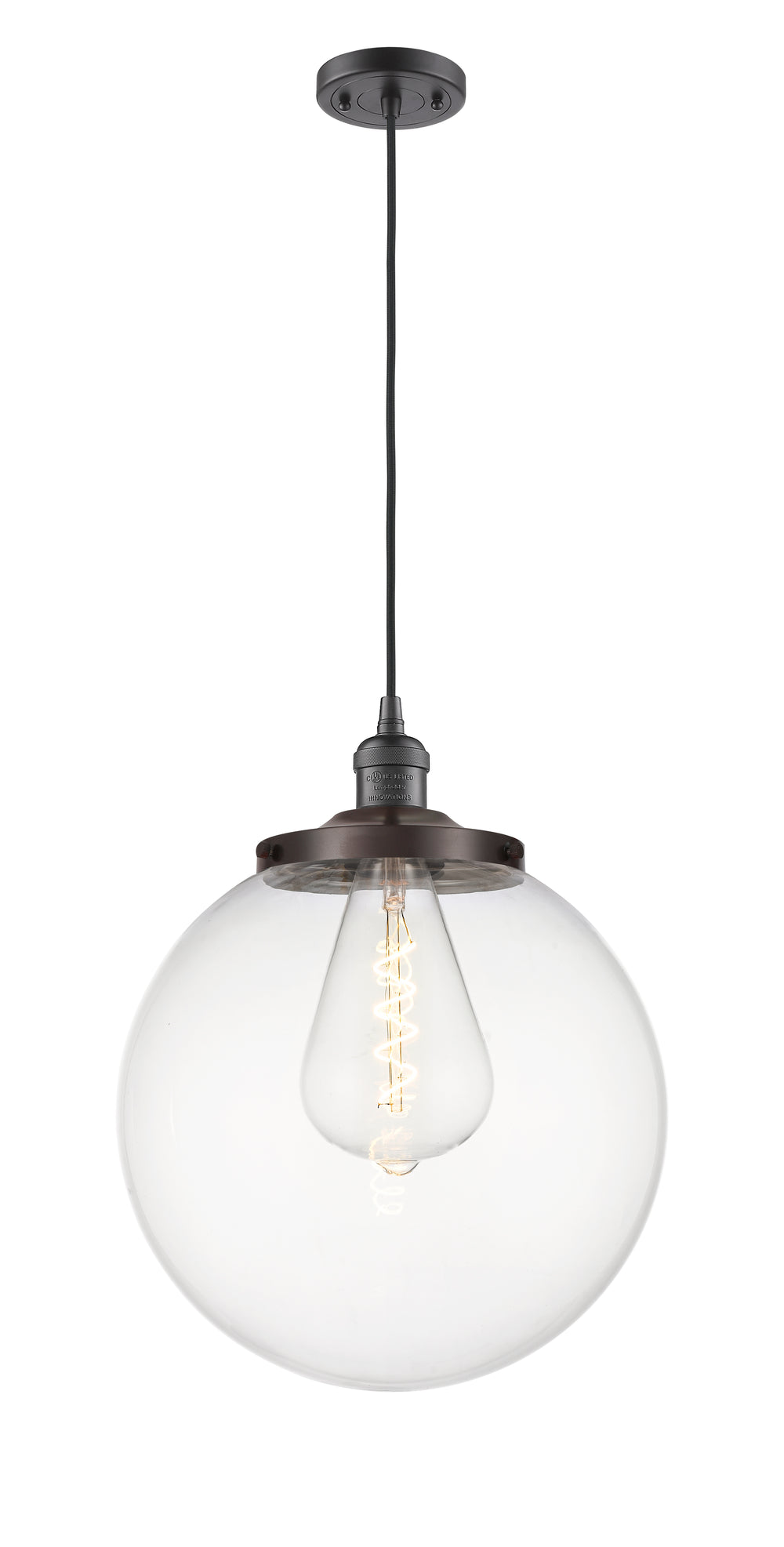 Innovations Lighting Beacon 14" Mini Pendant - Oil Rubbed Bronze Mini-Pendants Innovations Lighting   