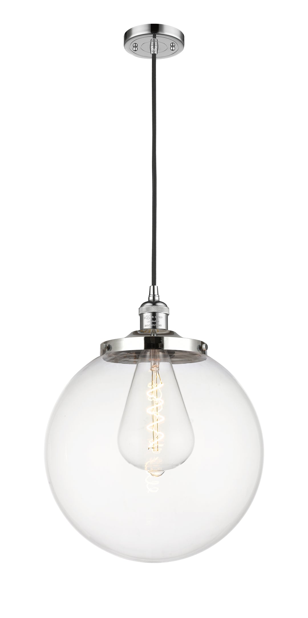 Innovations Lighting Beacon 14" Mini Pendant - Polished Chrome Mini-Pendants Innovations Lighting Clear ; Glass Type: Transparent  