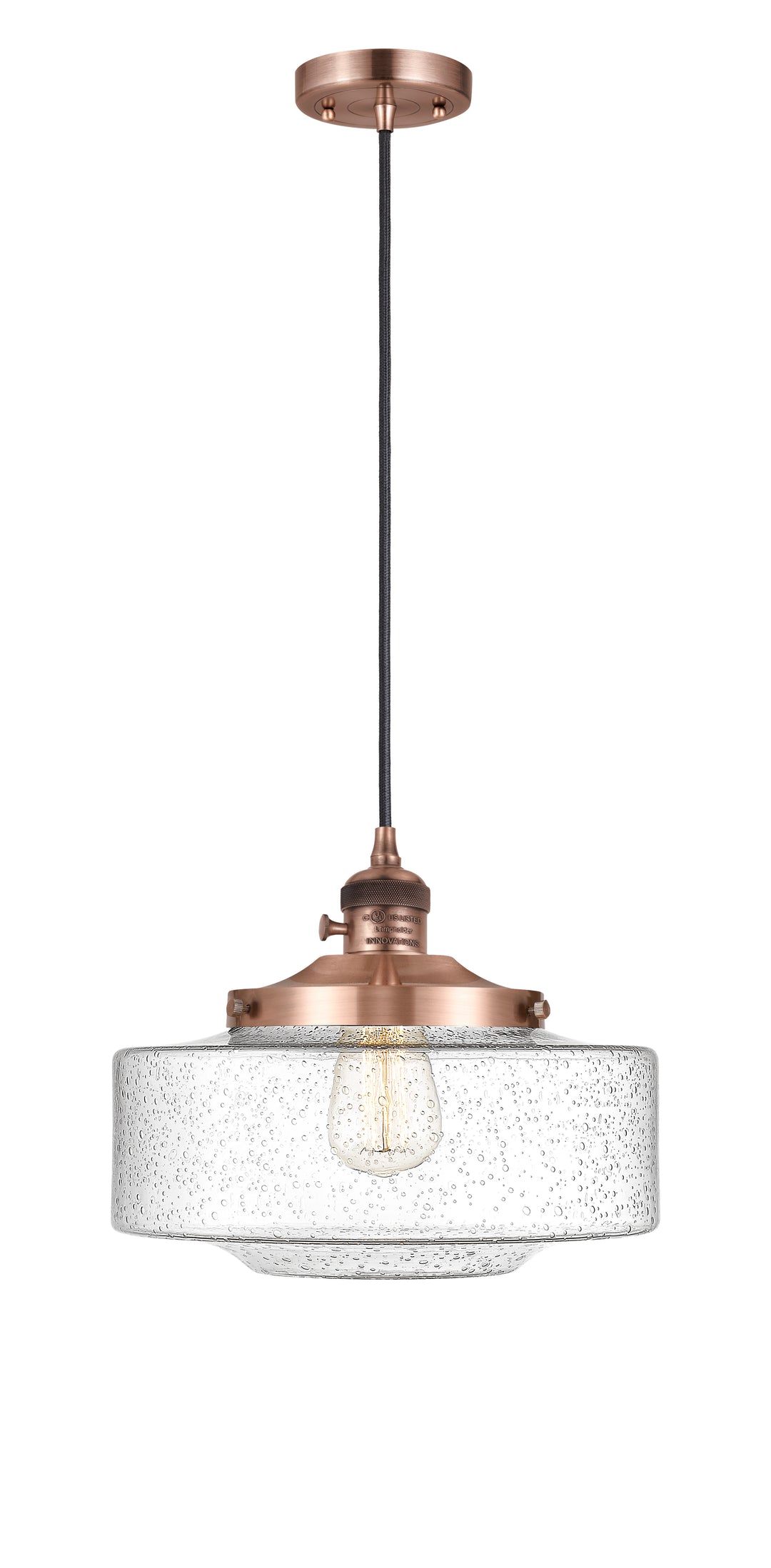 Innovations Lighting Bridgeton 12" Mini Pendant - Antique Copper Mini-Pendants Innovations Lighting   