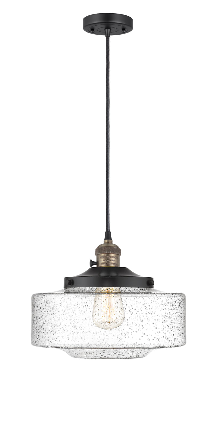 Innovations Lighting Bridgeton 12" Mini Pendant - Black Antique Brass Mini-Pendants Innovations Lighting   