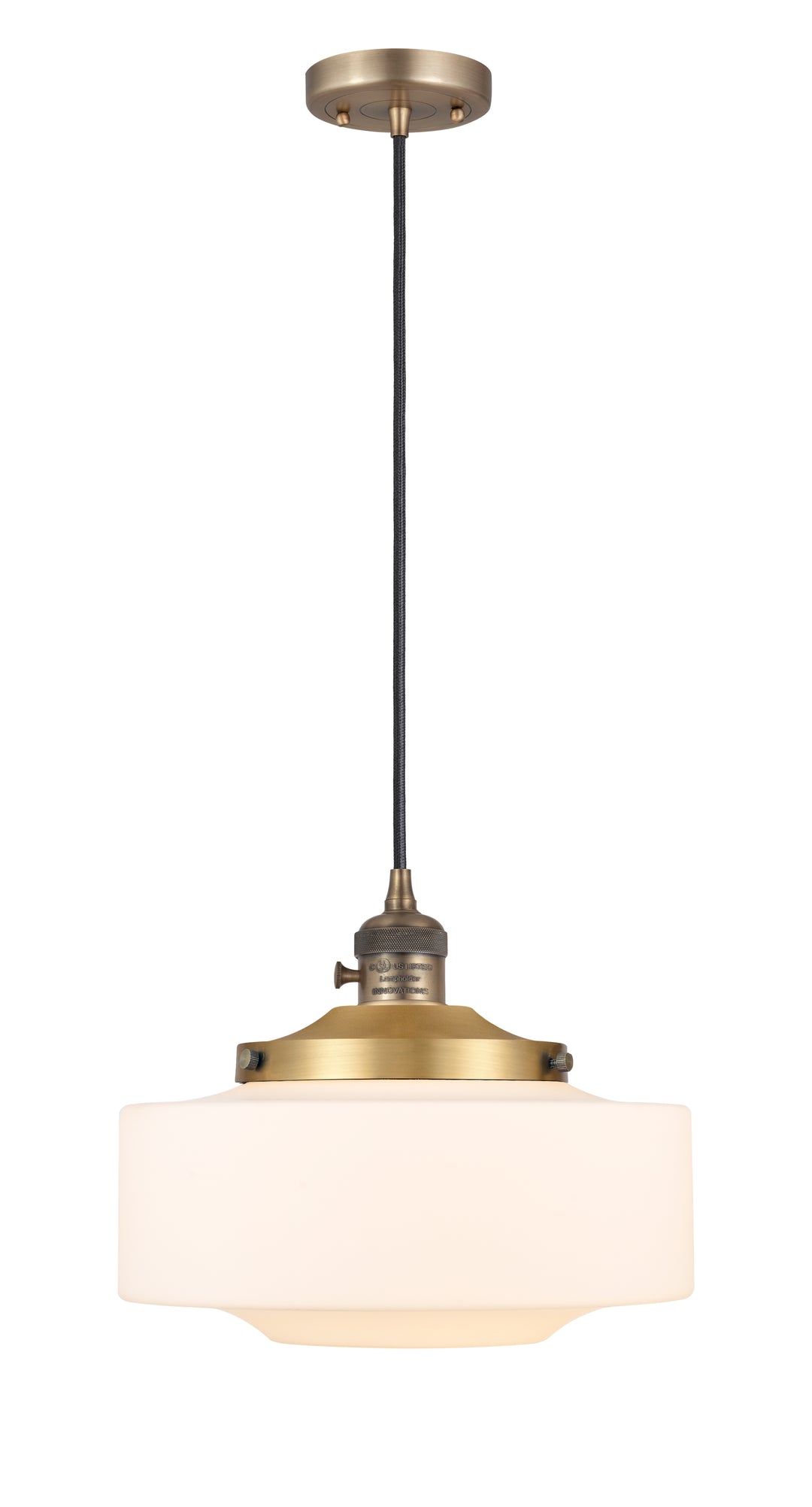 Innovations Lighting Bridgeton 12" Mini Pendant - Brushed Brass Mini-Pendants Innovations Lighting   