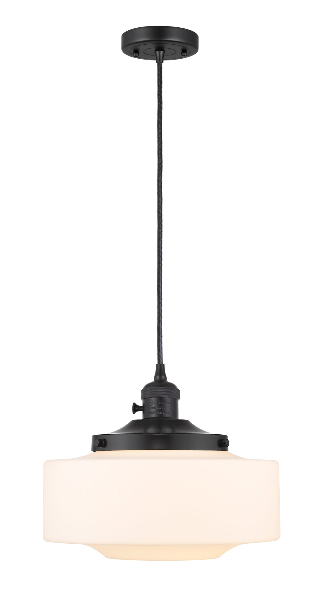 Innovations Lighting Bridgeton 12" Mini Pendant - Matte Black Mini-Pendants Innovations Lighting   