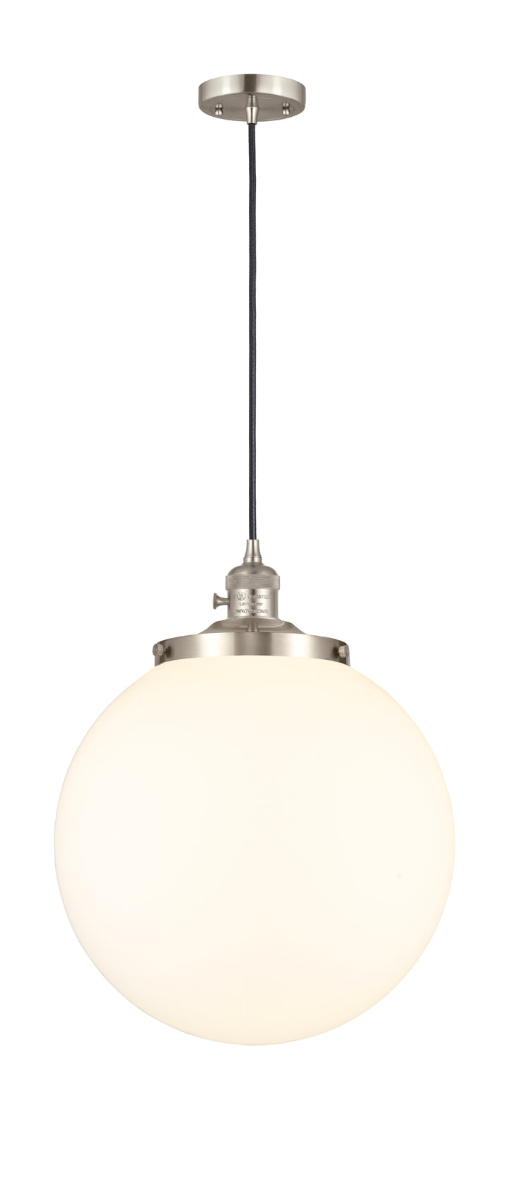 Innovations Lighting Beacon 14" Mini Pendant - Brushed Satin Nickel Mini-Pendants Innovations Lighting   