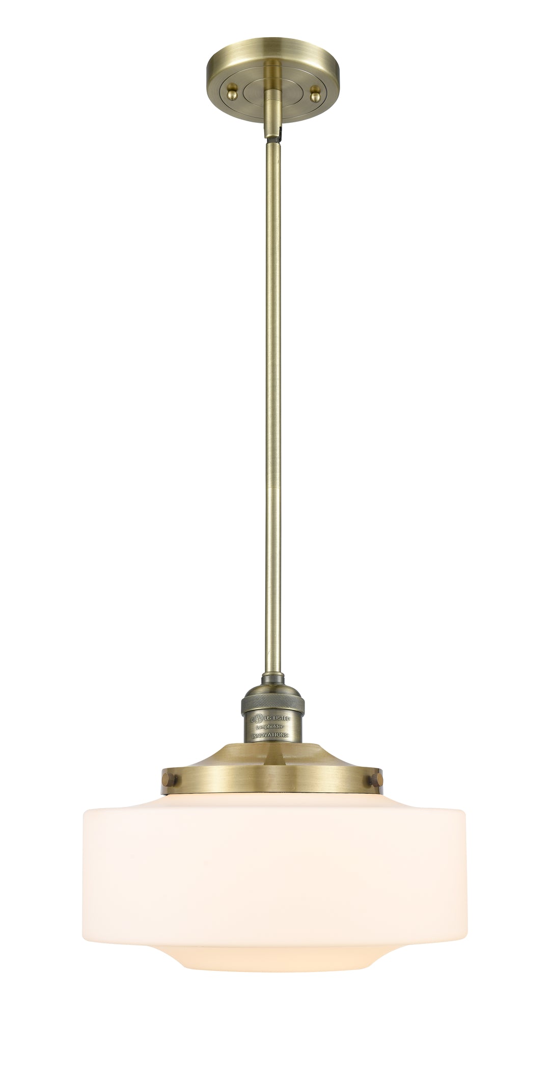 Innovations Lighting Bridgeton 12" Mini Pendant - Antique Brass Mini-Pendants Innovations Lighting   