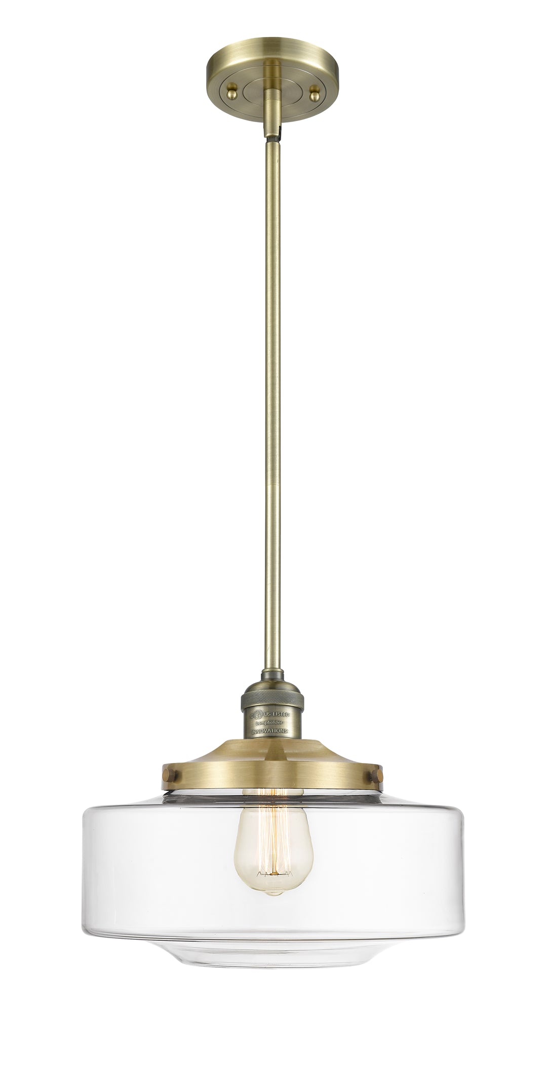 Innovations Lighting Bridgeton 12" Mini Pendant - Antique Brass Mini-Pendants Innovations Lighting   