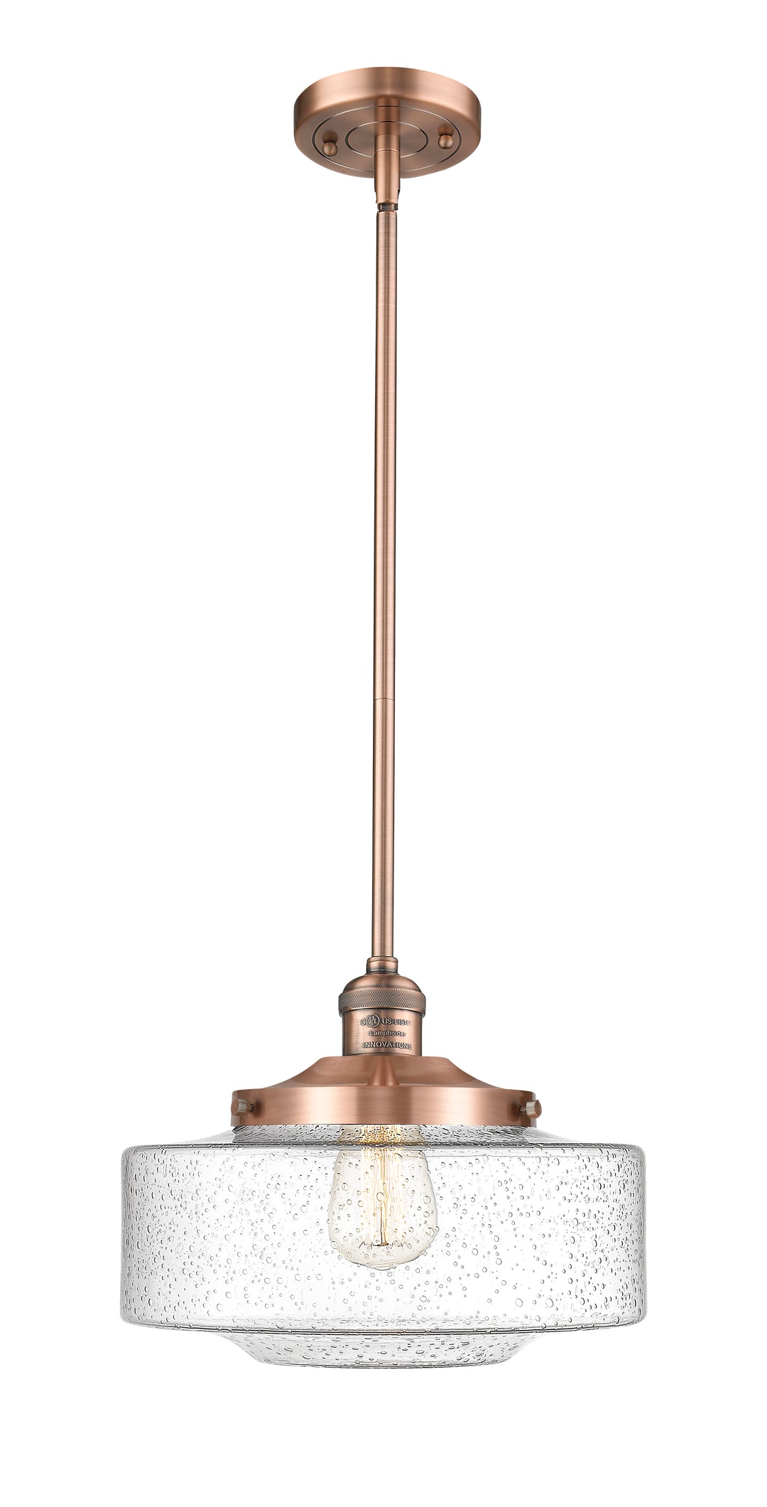 Innovations Lighting Bridgeton 12" Mini Pendant - Antique Copper Mini-Pendants Innovations Lighting   