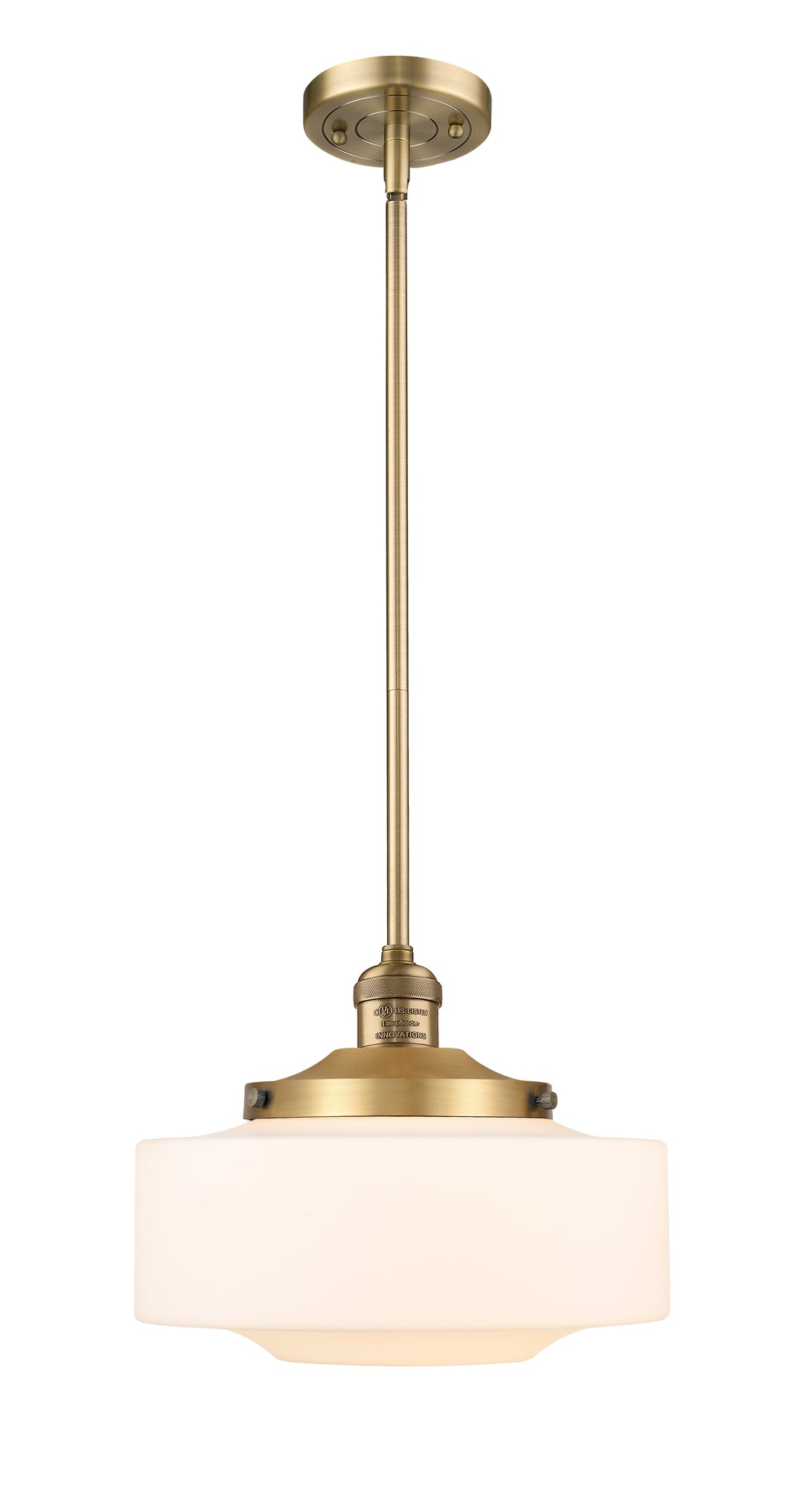 Innovations Lighting Bridgeton 12" Mini Pendant - Brushed Brass Mini-Pendants Innovations Lighting   