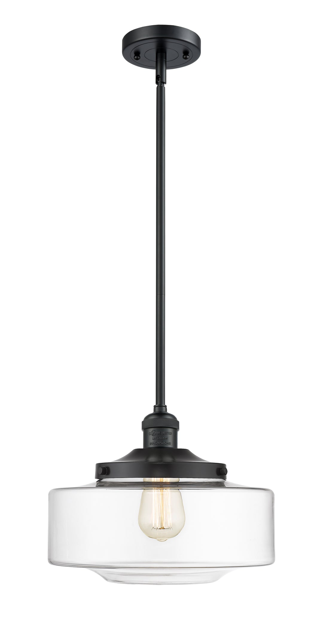 Innovations Lighting Bridgeton 12" Mini Pendant - Matte Black Mini-Pendants Innovations Lighting   