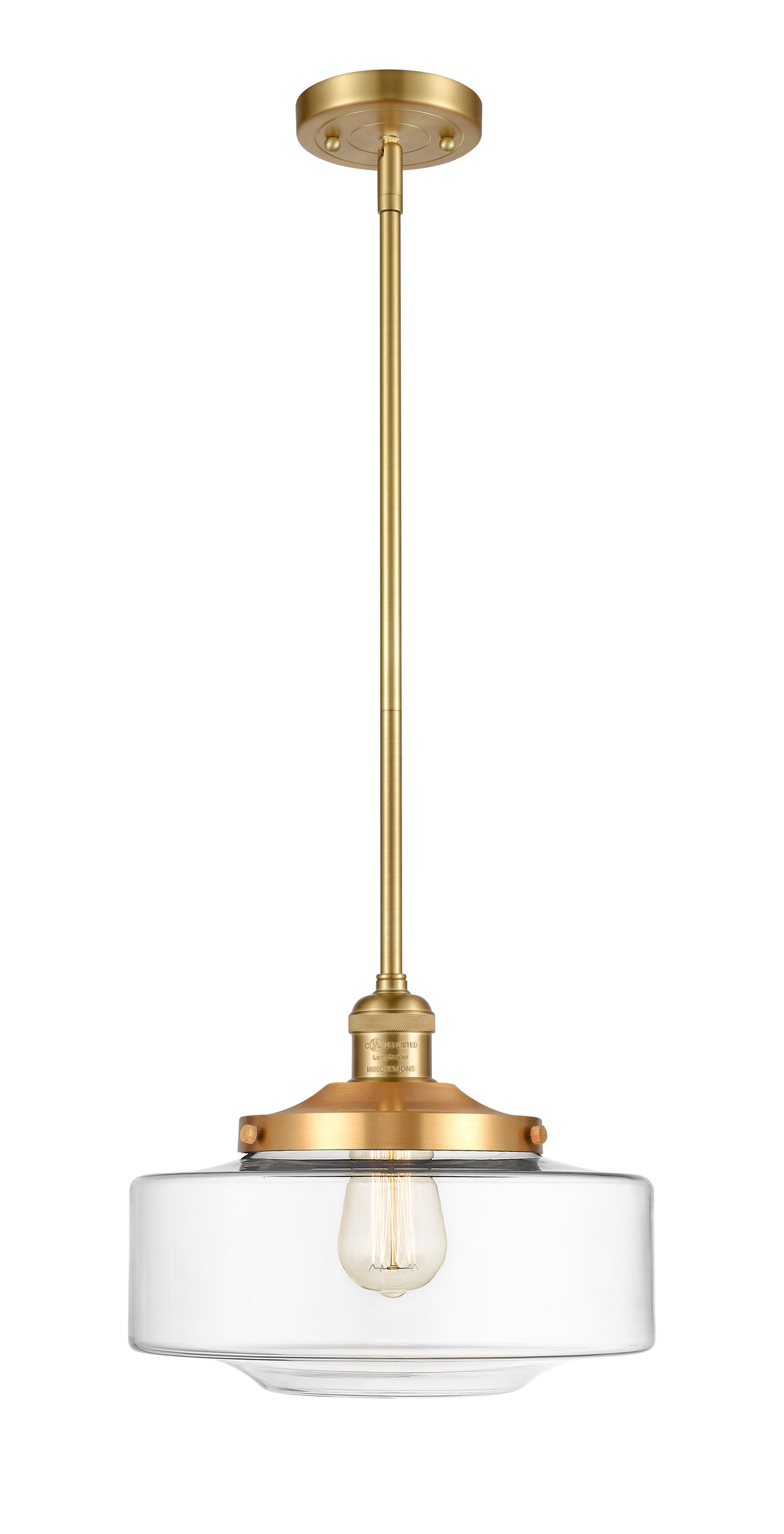 Innovations Lighting Bridgeton 12" Mini Pendant - Satin Gold Mini-Pendants Innovations Lighting   