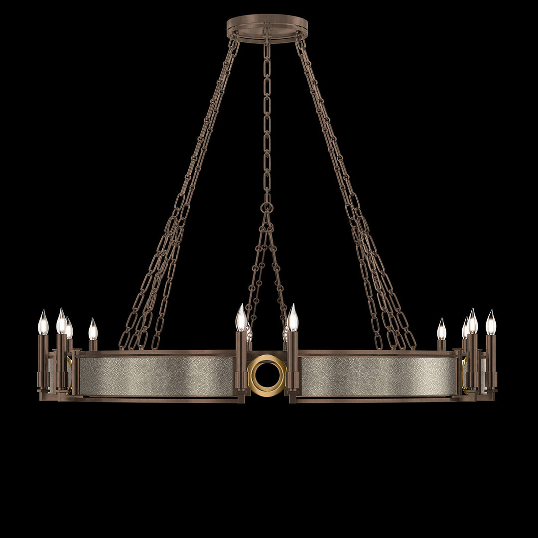 Fine Art Handcrafted Lighting Mirage 49.75"W Round Chandelier in Standard Bronze, Brass, Coco (100048-212)