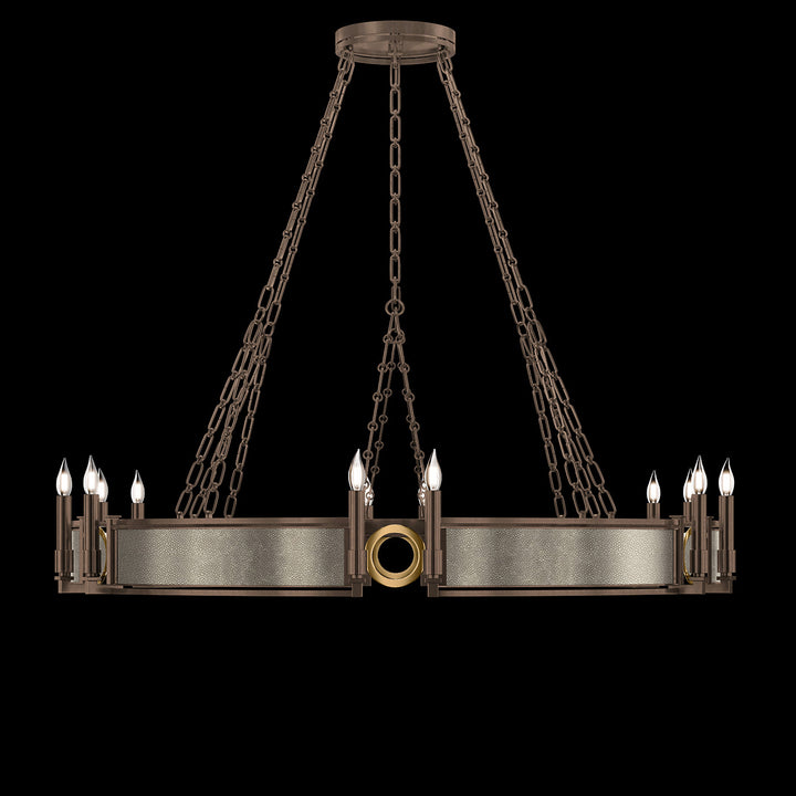 Fine Art Handcrafted Lighting Mirage 49.75"W Round Chandelier in Standard Bronze, Brass, Coco (100048-212)
