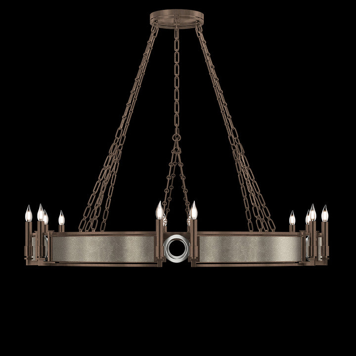 Fine Art Handcrafted Lighting Mirage 49.75"W Round Chandelier in Standard Bronze, Nickel, Coco (100048-222)