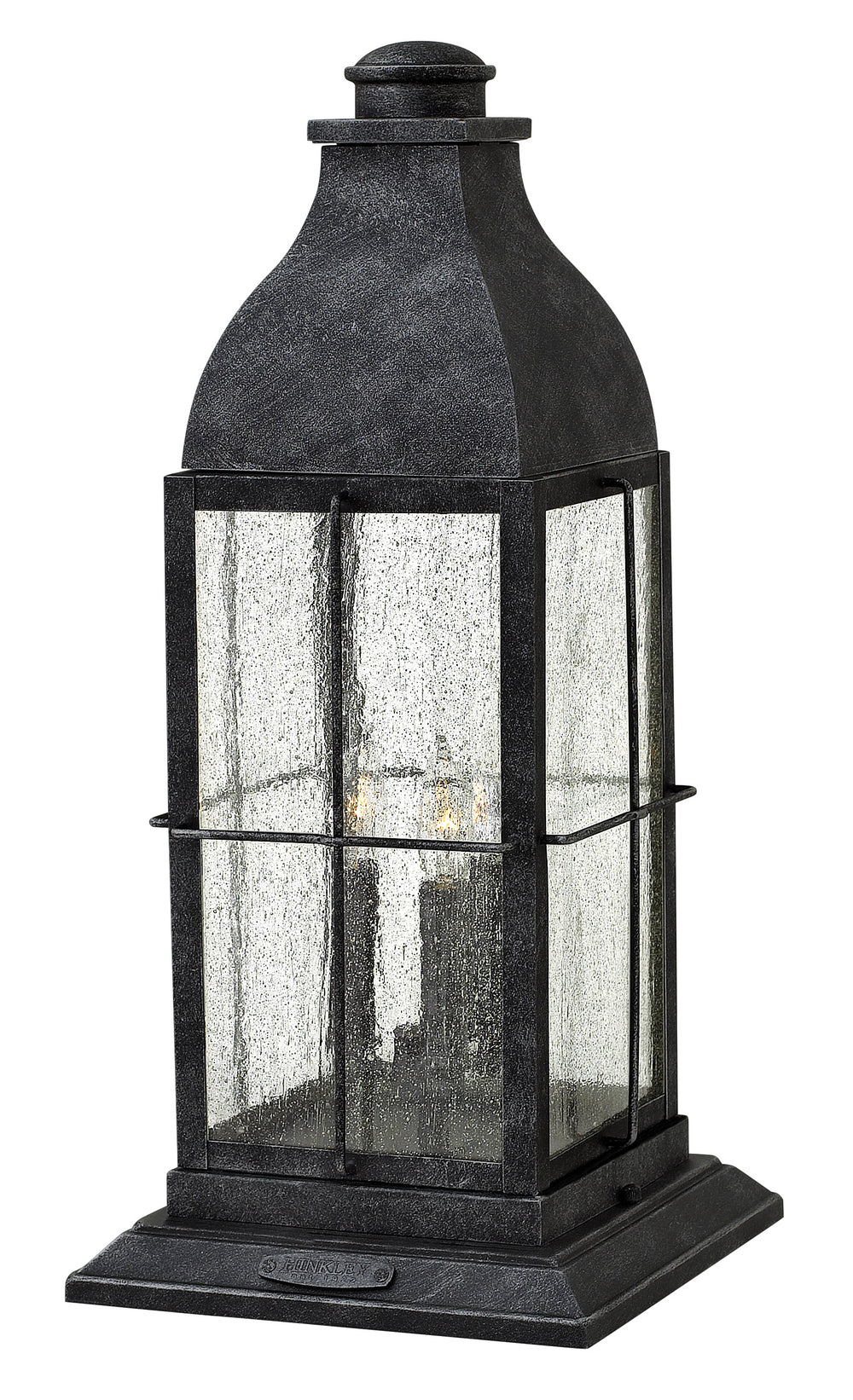 Hinkley Bingham Outdoor Pier Mount Lantern Large Pier Mount Lantern Greystone 2047GS-LV