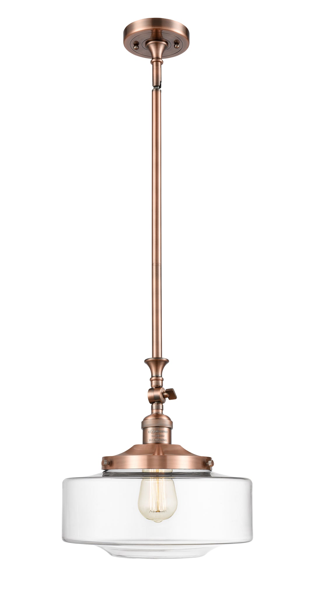 Innovations Lighting Bridgeton 12" Mini Pendant - Antique Copper Mini-Pendants Innovations Lighting   