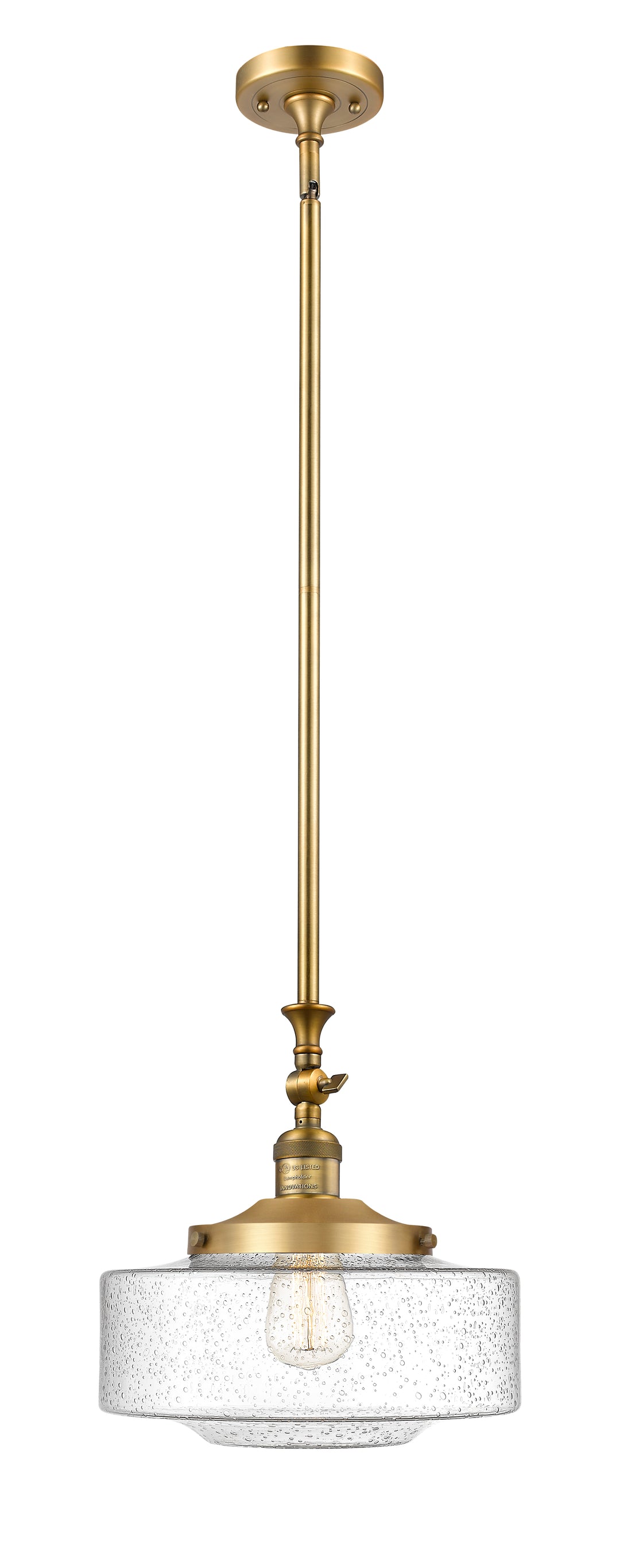 Innovations Lighting Bridgeton 12" Mini Pendant - Brushed Brass Mini-Pendants Innovations Lighting   