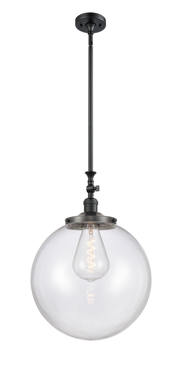 Innovations Lighting Beacon 16" Mini Pendant Mini-Pendants Innovations Lighting Matte Black Clear ; Glass Type: Transparent 