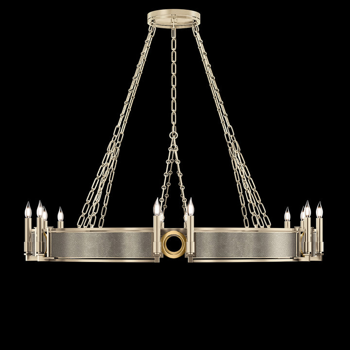 Fine Art Handcrafted Lighting Mirage 49.75"W Round Chandelier in Champagne, Brass, Coco (100048-612)