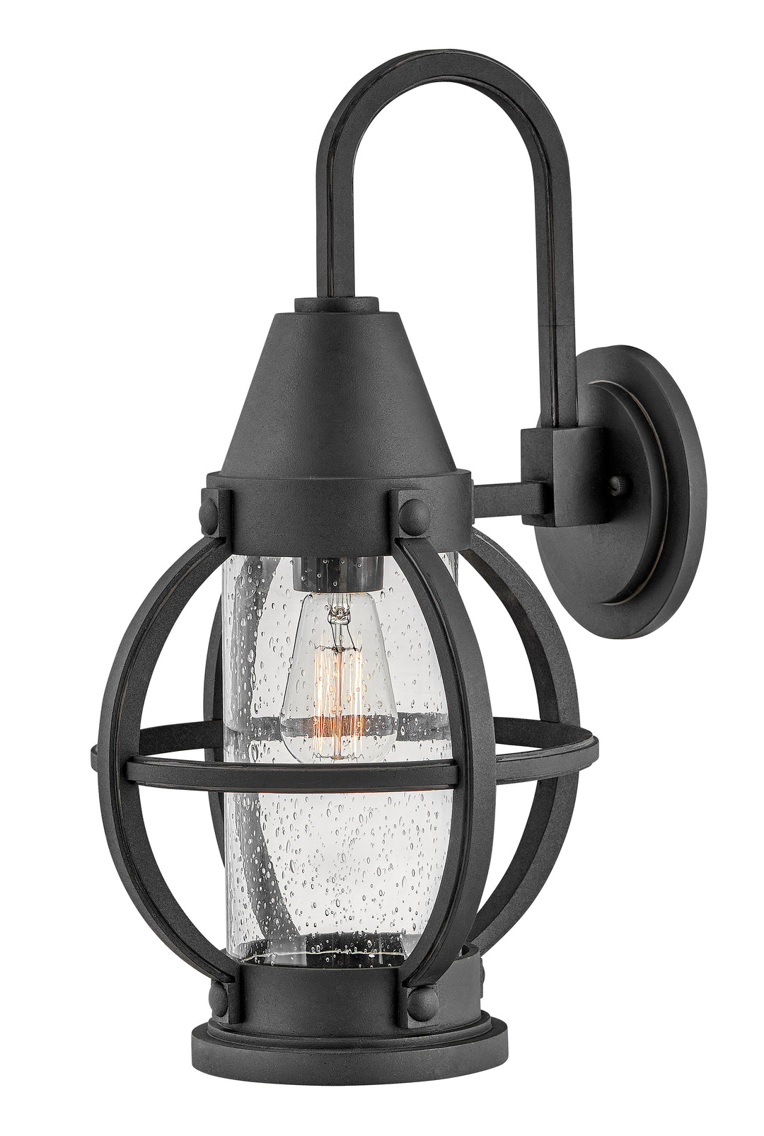 Hinkley Chatham Outdoor Wall Light Medium Wall Mount Lantern Museum Black 21005MB