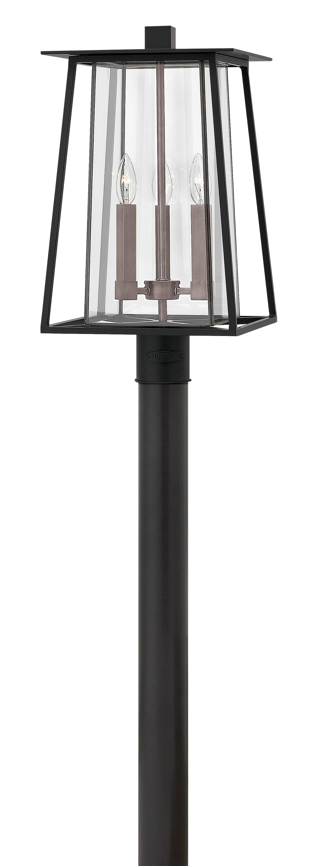 Hinkley Walker Outdoor Post Mount Lantern Medium Post Mount Lantern Black 2101BK-LL