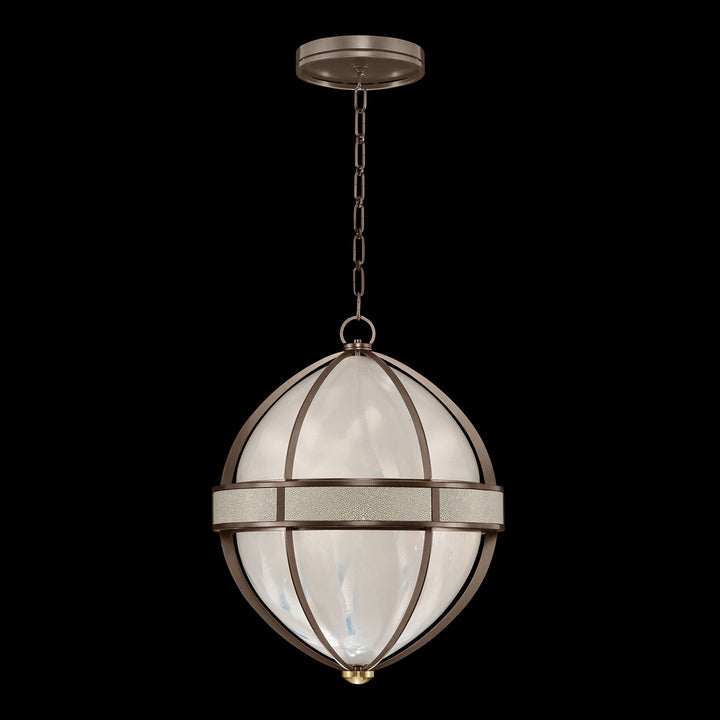 Fine Art Handcrafted Lighting Mirage 18.75"W Round Pendant in Standard Bronze, Brass, Coco (100038-212)