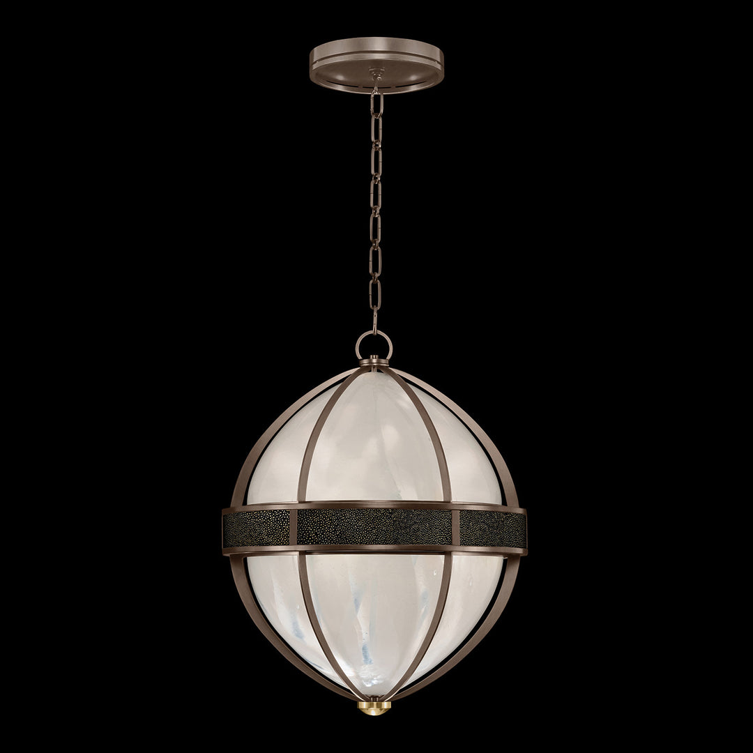 Fine Art Handcrafted Lighting Mirage 18.75"W Round Pendant in Standard Bronze, Brass, Black Knight (100038-213)
