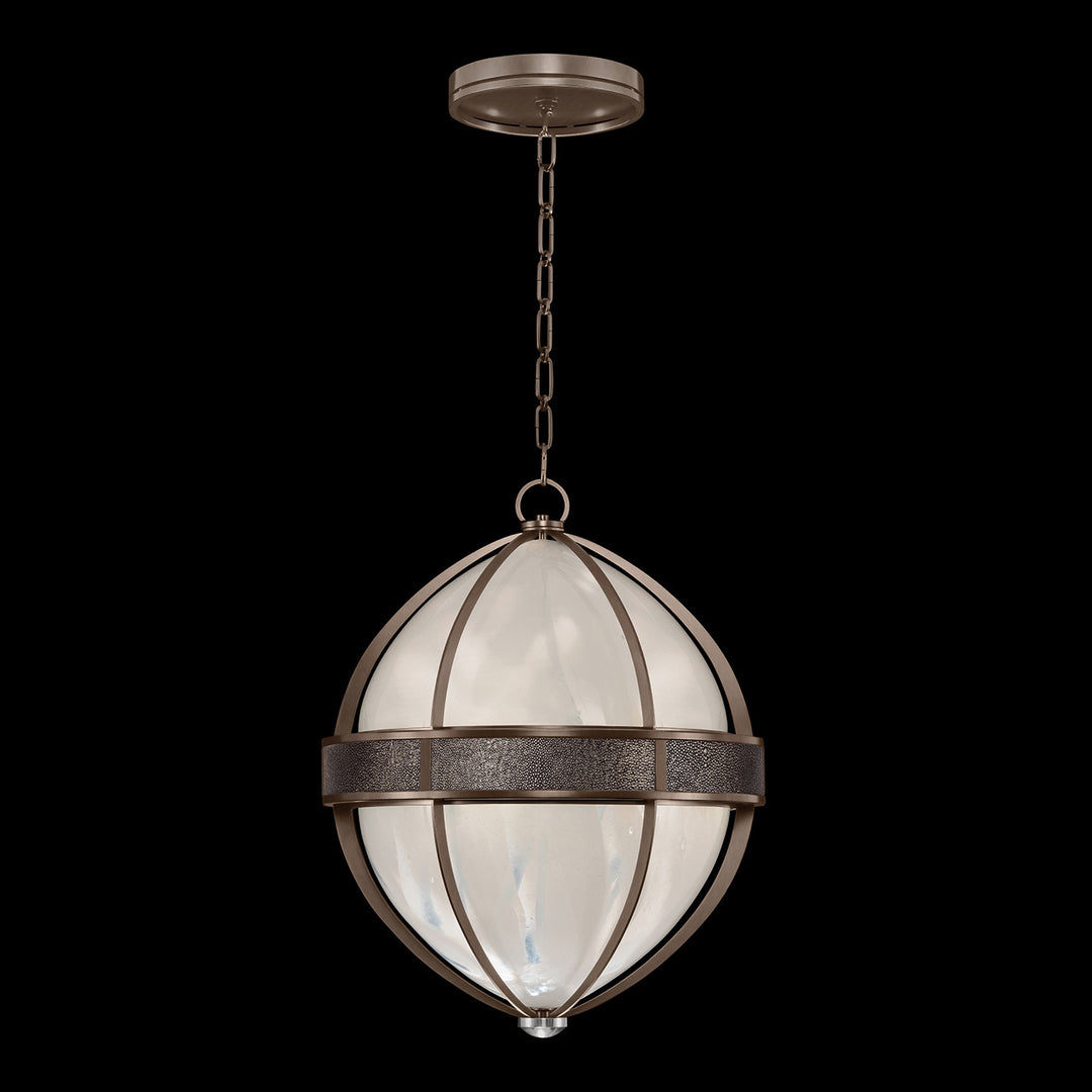 Fine Art Handcrafted Lighting Mirage 18.75"W Round Pendant in Standard Bronze, Nickel, Pebble (100038-221)