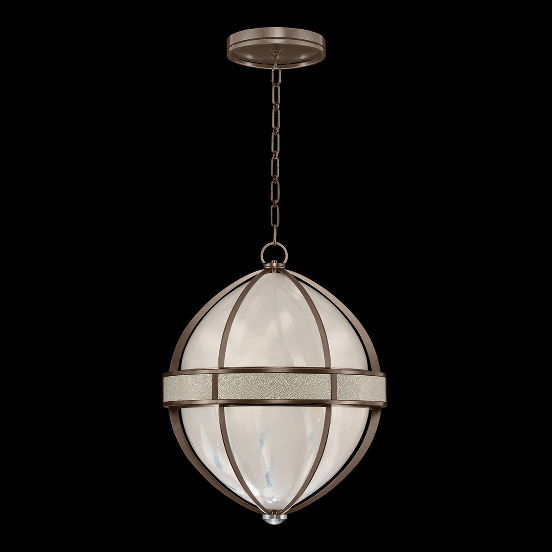 Fine Art Handcrafted Lighting Mirage 18.75"W Round Pendant in Standard Bronze, Nickel, Coco (100038-222)