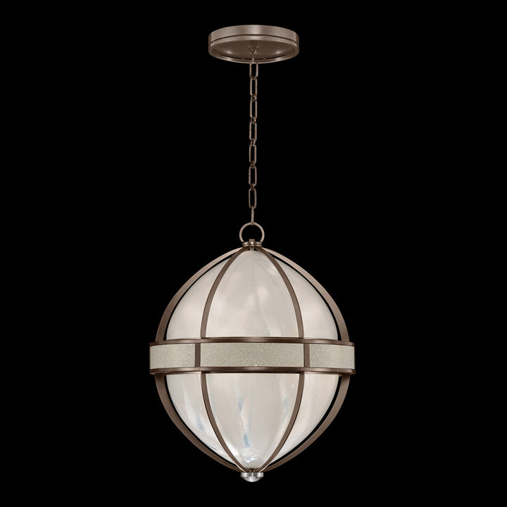 Fine Art Handcrafted Lighting Mirage 18.75"W Round Pendant in Standard Bronze, Nickel, Coco (100038-222)