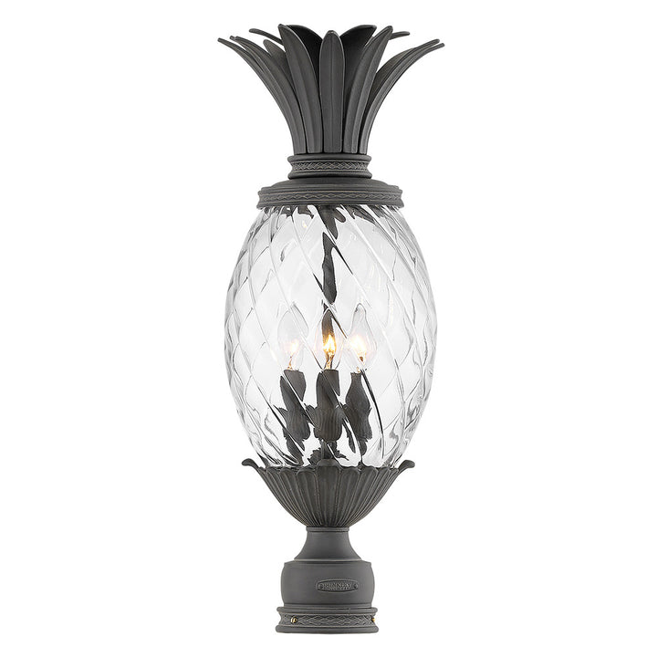 Hinkley Plantation Outdoor Post Mount Lantern Large Post Mount Lantern Museum Black 2121MB