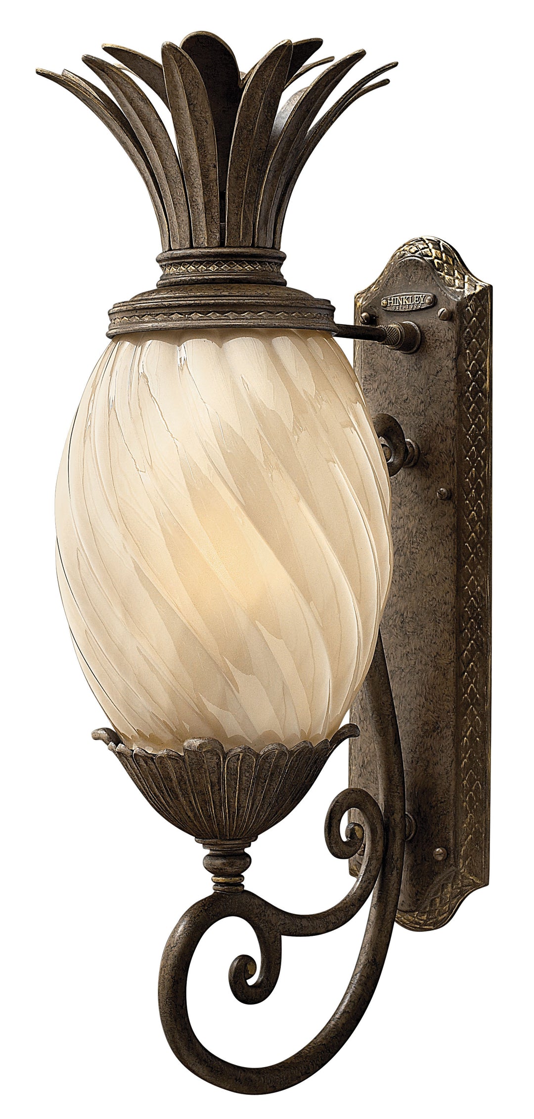 Hinkley Plantation Outdoor Wall Light Large Wall Mount Lantern Pearl Bronze 2124PZ