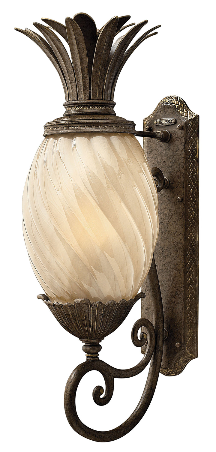 Hinkley Plantation Outdoor Wall Light Large Wall Mount Lantern Pearl Bronze 2124PZ