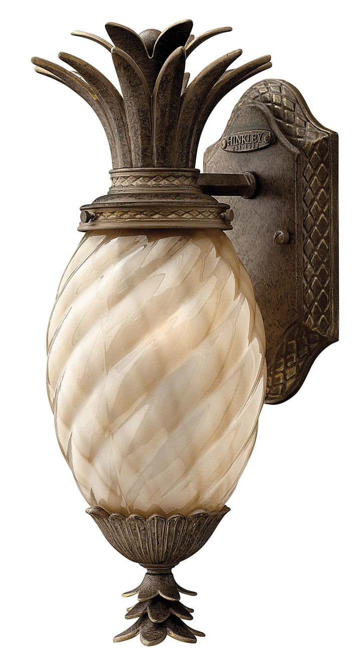 Hinkley Plantation Outdoor Wall Light Small Wall Mount Lantern Pearl Bronze 2126PZ