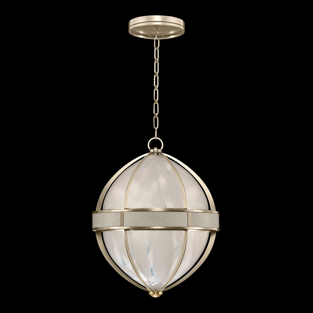 Fine Art Handcrafted Lighting Mirage 18.75"W Round Pendant in Champagne, Brass, Coco (100038-612)