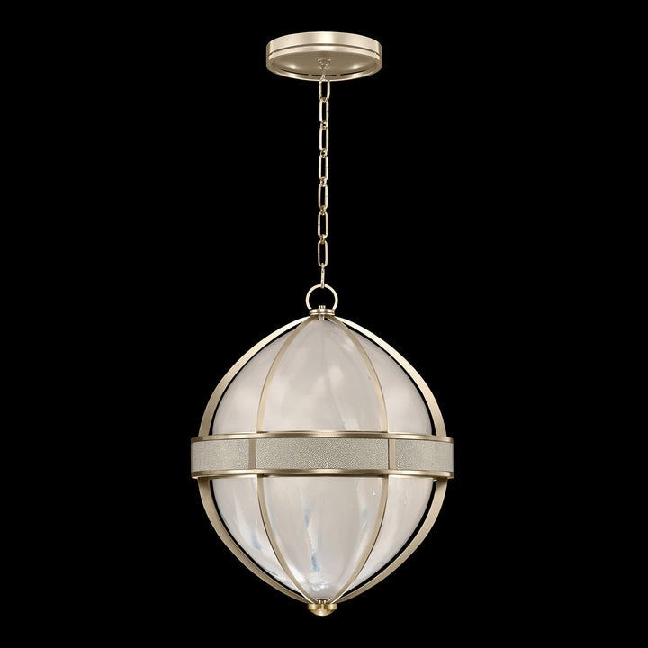 Fine Art Handcrafted Lighting Mirage 18.75"W Round Pendant in Champagne, Brass, Coco (100038-612)
