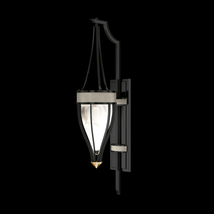 Fine Art Handcrafted Lighting Mirage 32.5"H Sconce in Standard Black Iron, Brass, Coco (100039-112)