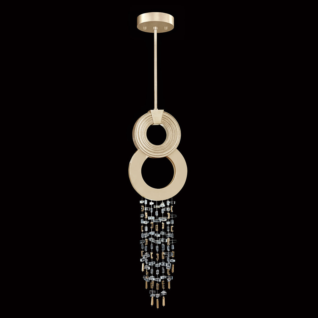 Fine Art Handcrafted Lighting Capri 10.5"W Round Pendant in Standard Soft Gold Leaf (951840-1)
