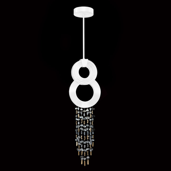 Fine Art Handcrafted Lighting Capri 10.5"W Round Pendant in White Lacquer (951840-2)