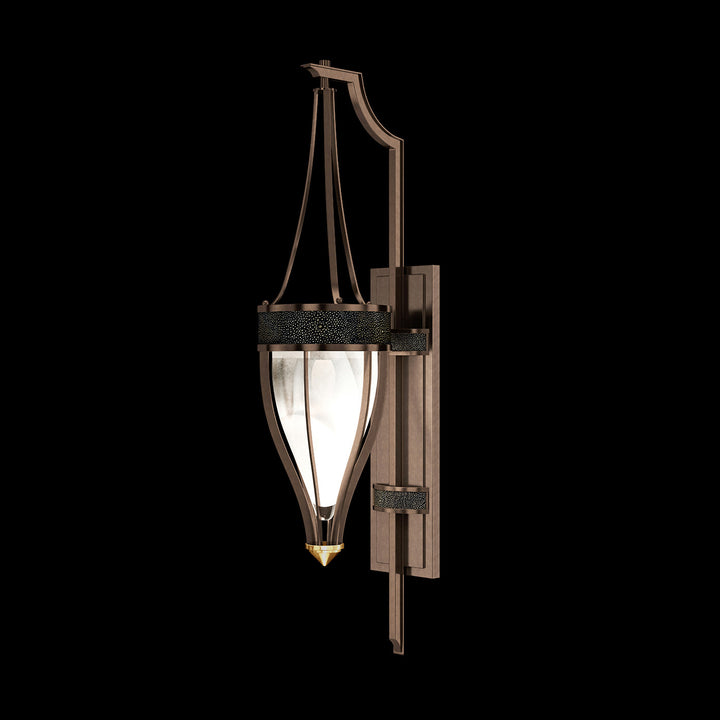 Fine Art Handcrafted Lighting Mirage 32.5"H Sconce in Standard Bronze, Brass, Black Knight (100039-213)