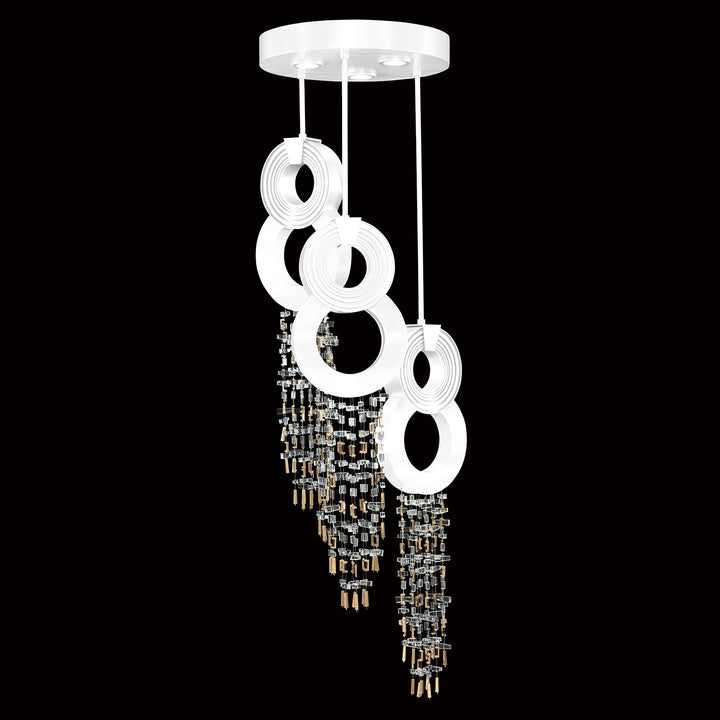 Fine Art Handcrafted Lighting Capri 18"W Round Pendant in White Lacquer (952140-2)