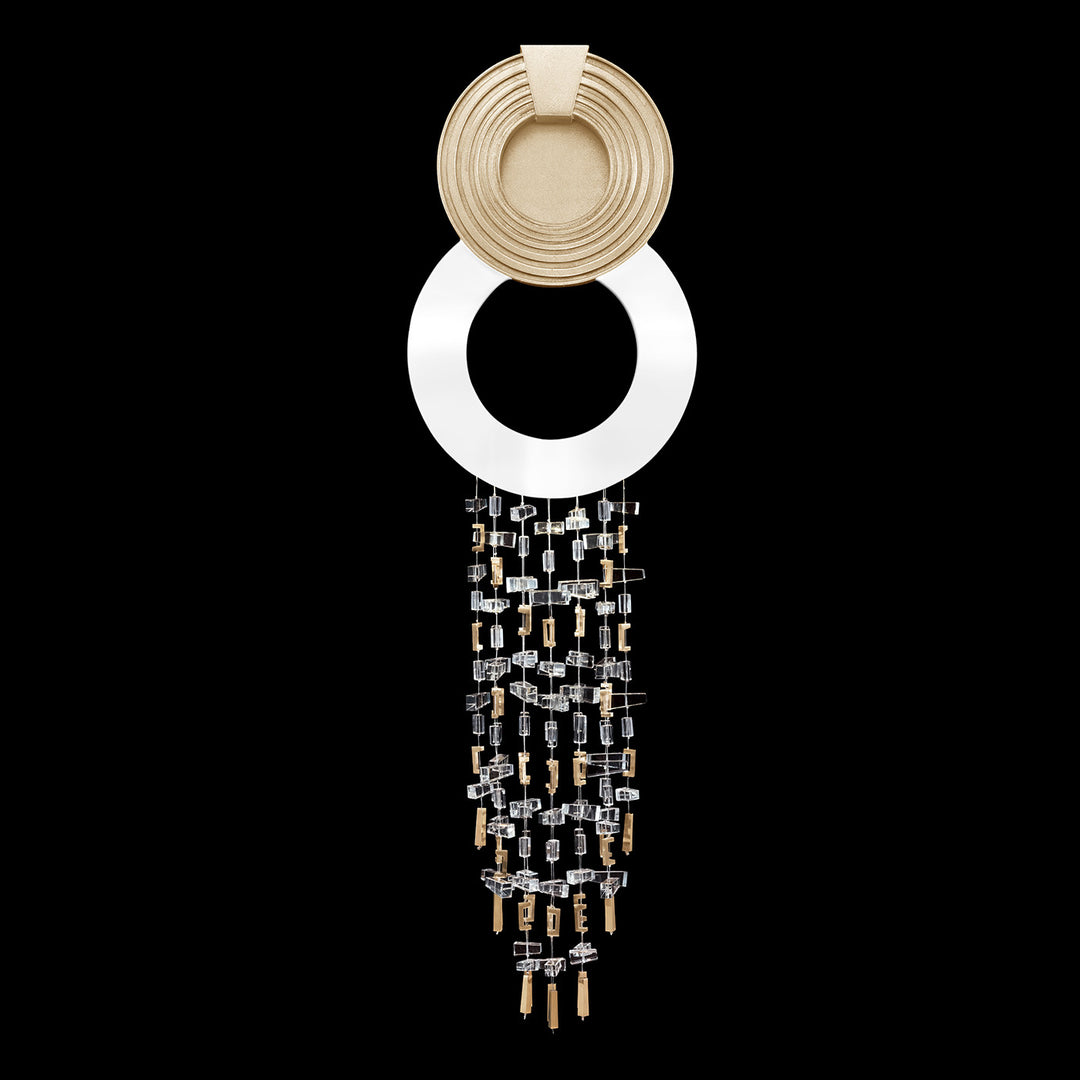 Fine Art Handcrafted Lighting Capri 35.5"H Sconce 952250 in Standard Soft Gold Leaf/White Lacquer (952250-3)
