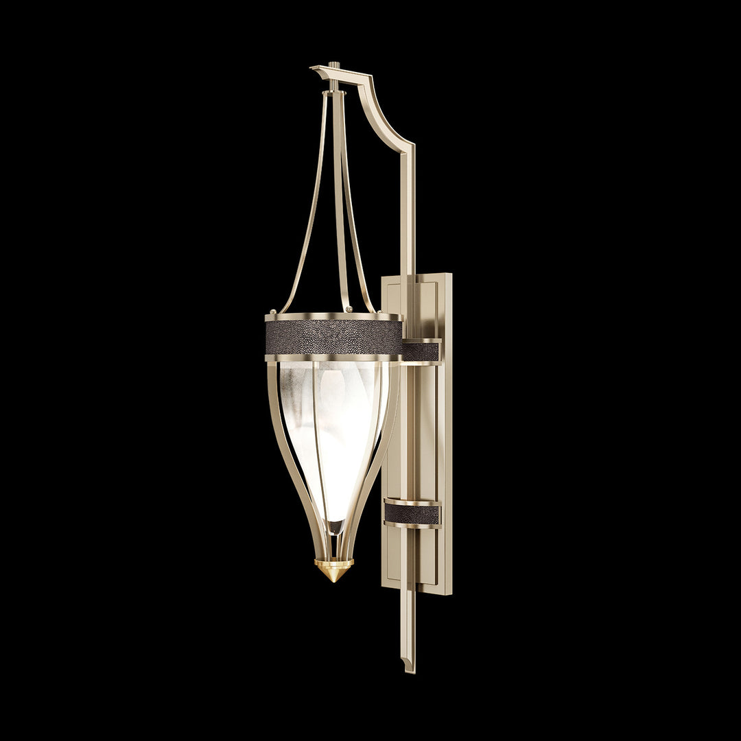 Fine Art Handcrafted Lighting Mirage 32.5"H Sconce in Champagne, Brass, Pebble (100039-611)