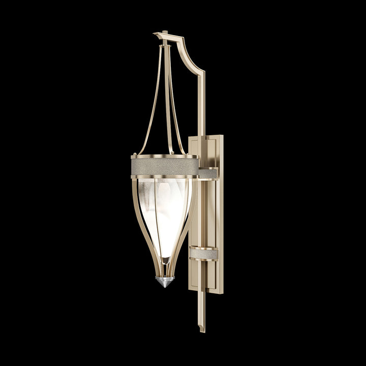 Fine Art Handcrafted Lighting Mirage 32.5"H Sconce in Champagne, Nickel, Coco (100039-622)