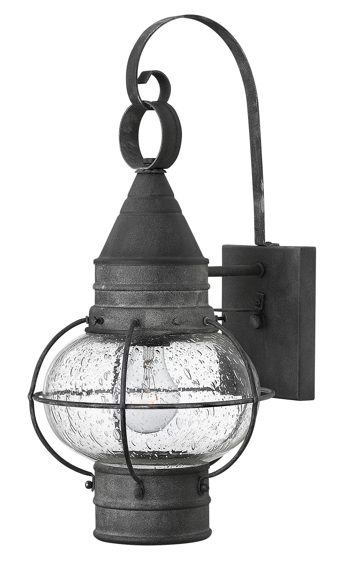 Hinkley Cape Cod Outdoor Wall Light Small Wall Mount Lantern Aged Zinc 2200DZ