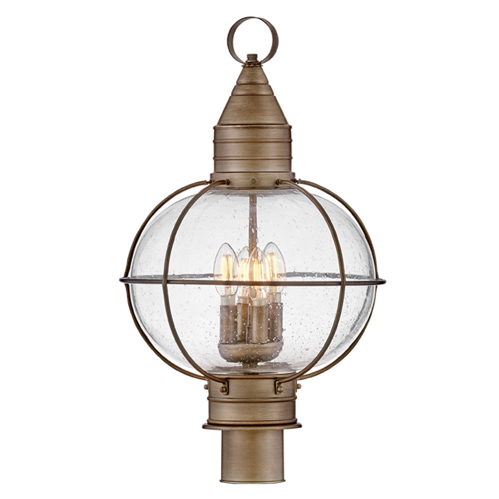 Hinkley Cape Cod Outdoor Post Mount Lantern Large Post Mount Lantern Burnished Bronze 2201BU