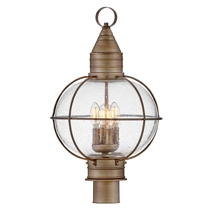 Hinkley Cape Cod Outdoor Post Mount Lantern Large Post Mount Lantern Burnished Bronze 2201BU
