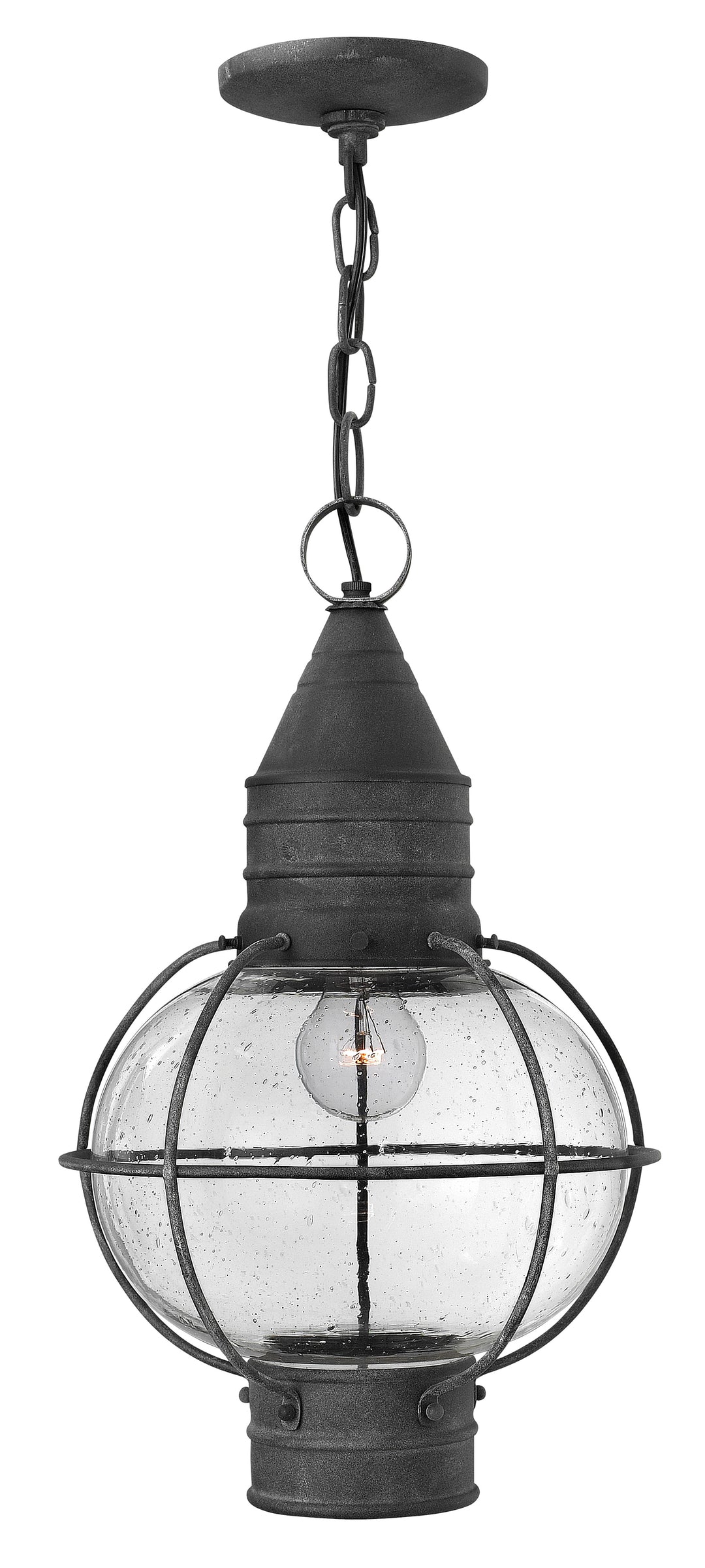 Hinkley Cape Cod Outdoor Hanging Light Medium Hanging Lantern Aged Zinc 2202DZ