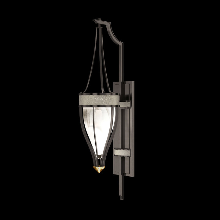 Fine Art Handcrafted Lighting Mirage 32.5"H Sconce in Midnight Steel, Brass, Coco (100039-712)