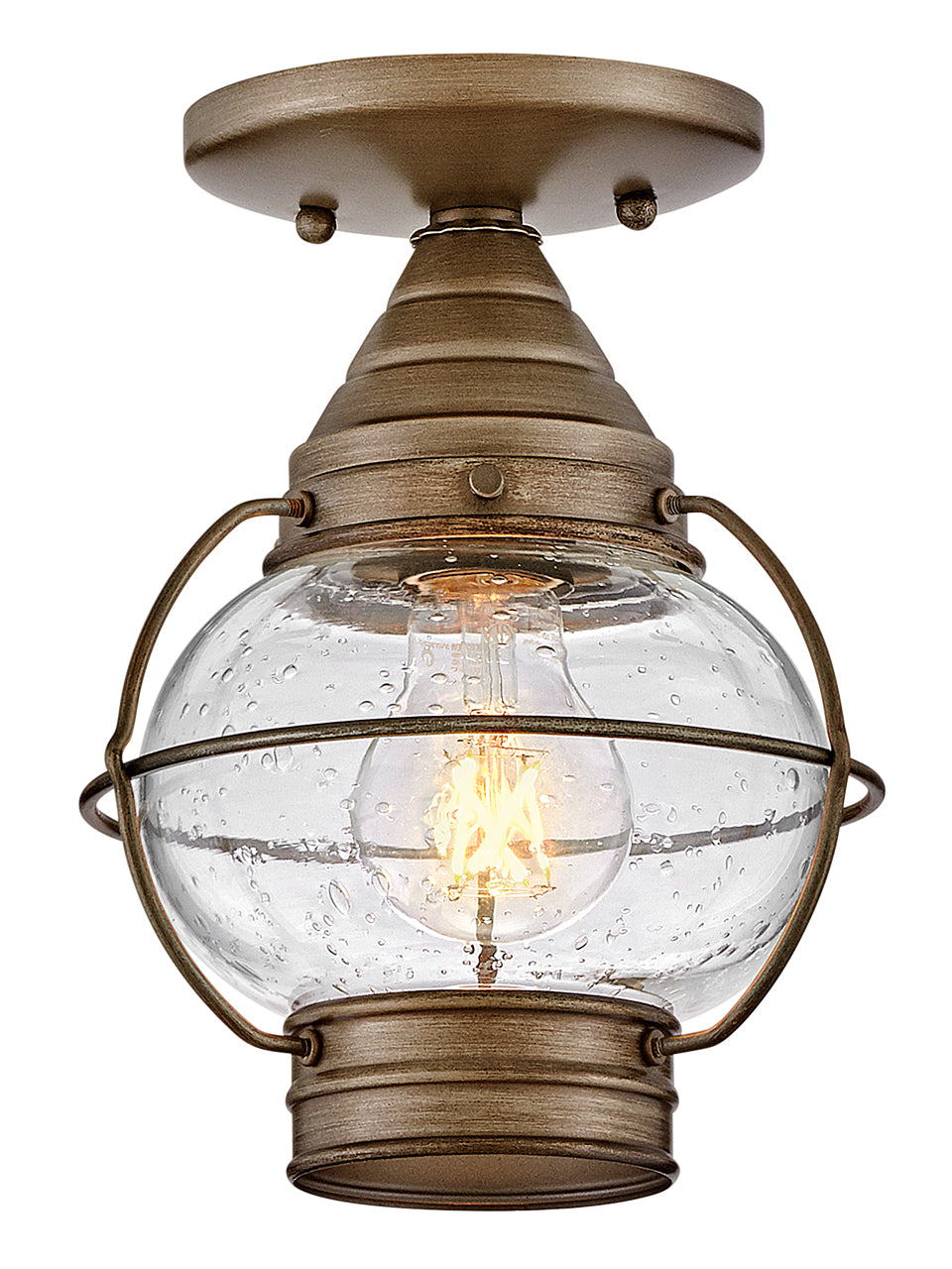 Hinkley Cape Cod Outdoor Flush Mount Extra Small Convertible Flush Mount Burnished Bronze 2203BU