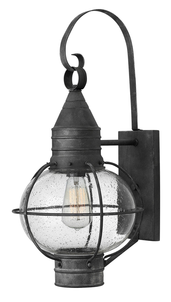 Hinkley Cape Cod Outdoor Wall Light Medium Wall Mount Lantern Aged Zinc 2204DZ