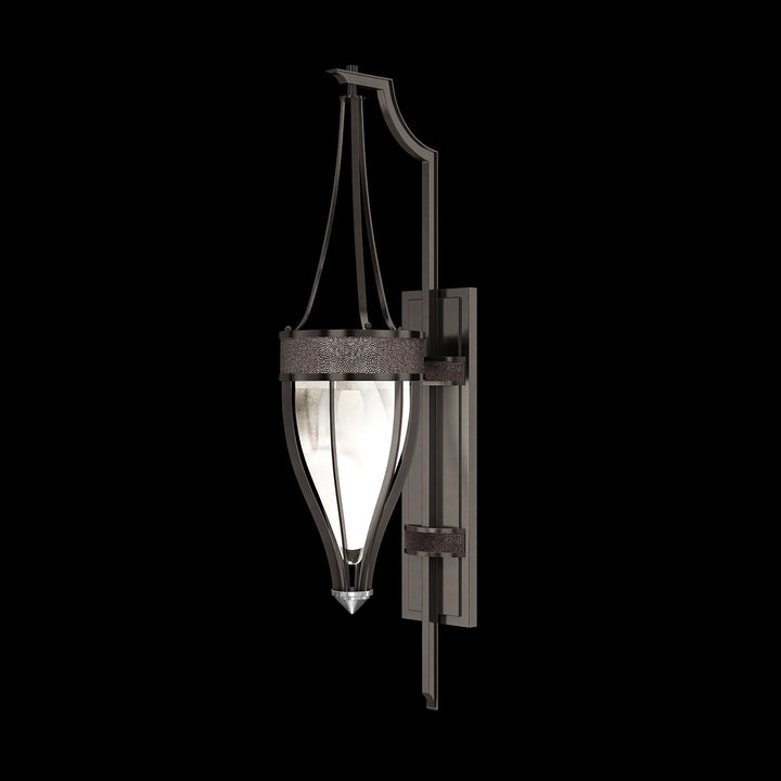 Fine Art Handcrafted Lighting Mirage 32.5"H Sconce in Midnight Steel, Nickel, Pebble (100039-721)